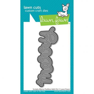 Lawn Fawn Cutting Dies - Scripty Merry Outline Add-On